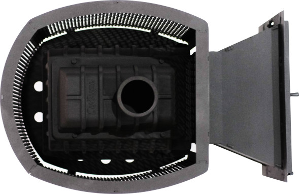 Печь банная чугунная Сибирь-20. Панорамная дверца (сетка)